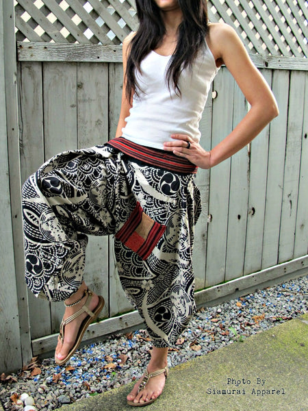 Tomoe (BLACK) Waist-Tied Samurai Pants