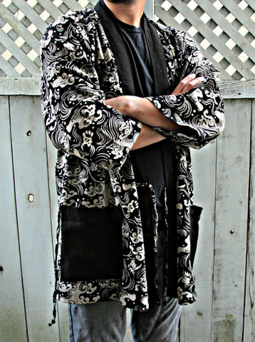 Ronin Ocean Waves Kimono Noragi